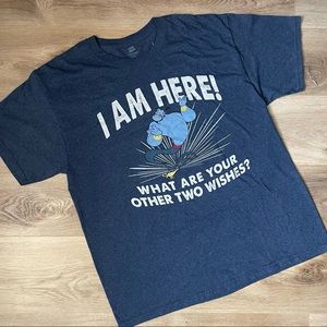 DISNEY PARKS | aladdin genie two wishes blue shirt